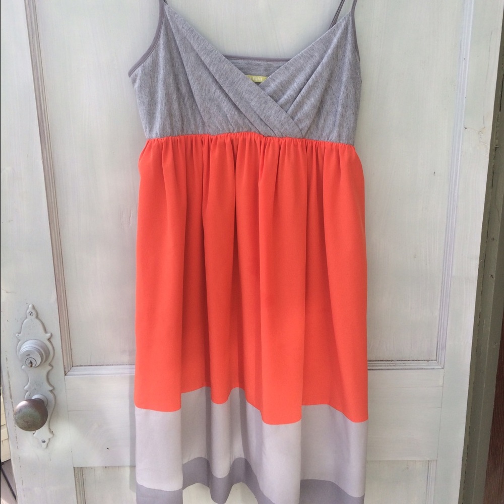 Gianni bini orange grey summer dress