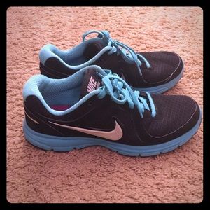 Black and Blue Nike Pro Athletic Shoes