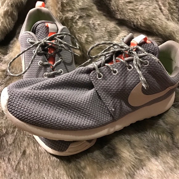 Nike Shoes - Nike Roshe Run- Grey/Salmon