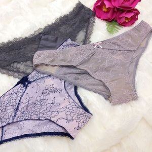New Victoria Secret Set of Lace Cheekini Panties