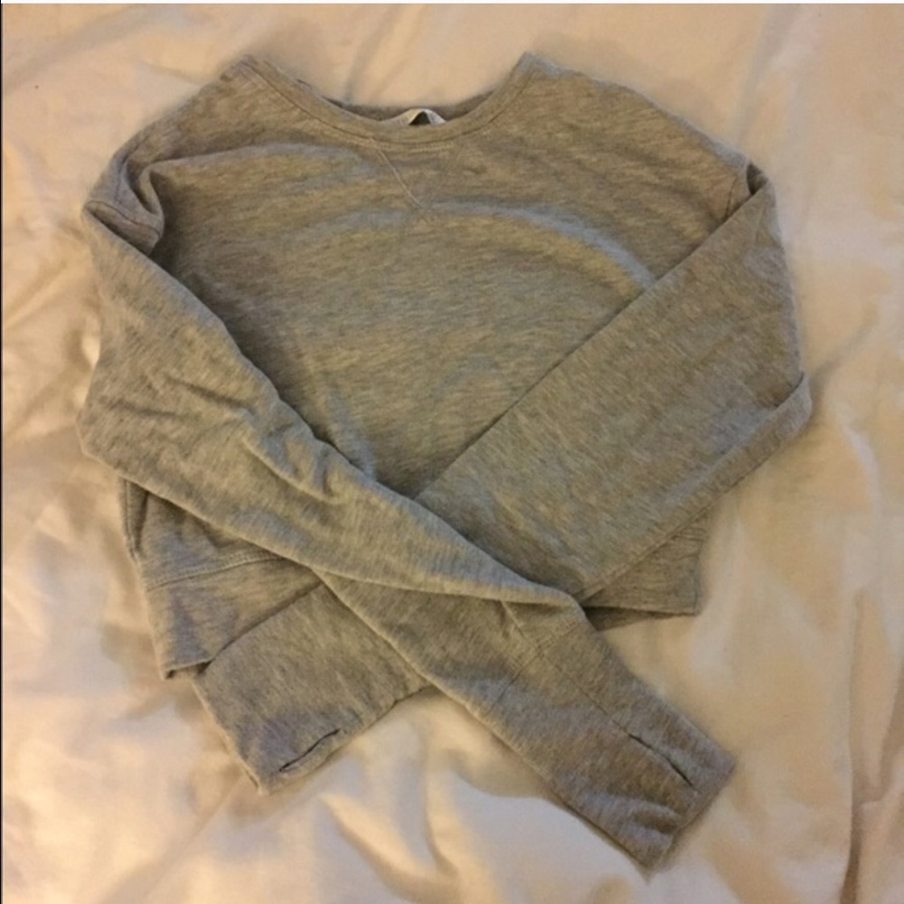 Zara gray crop top sweater