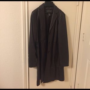 Dark chocolate brown leather jacket