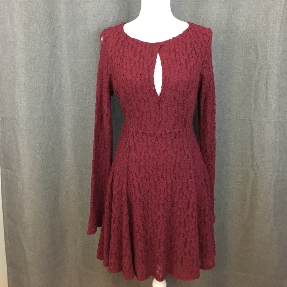 NWT Free People Plumeria Lace Cutout Peasant Dress