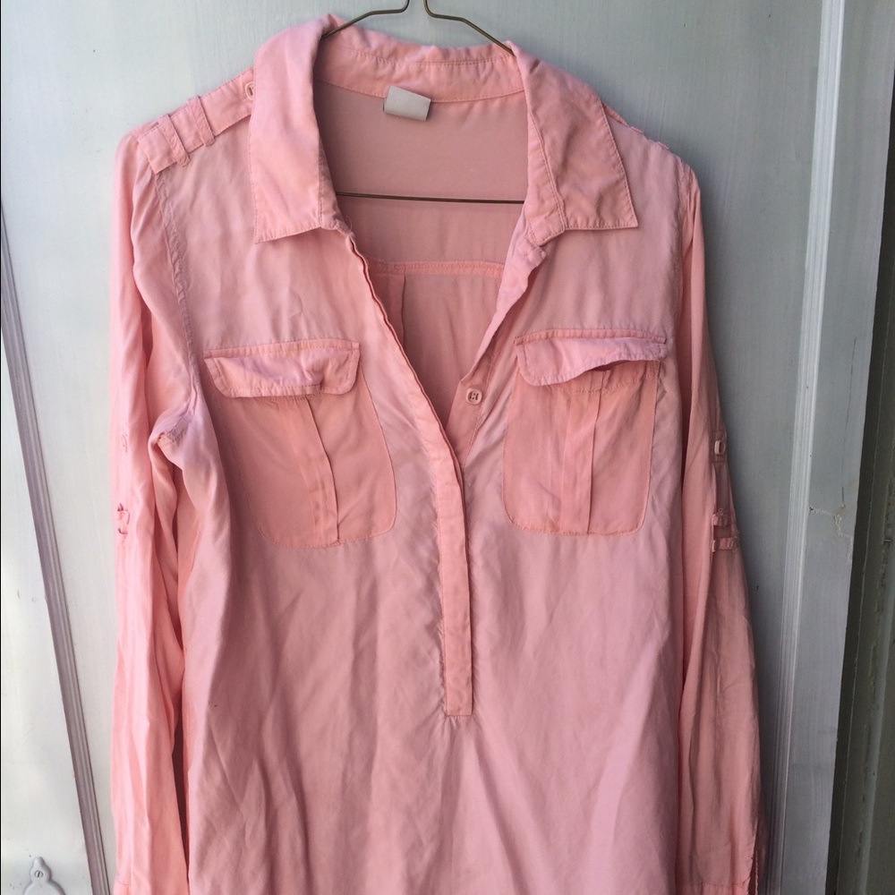 Object brand pink shirt dress, button down