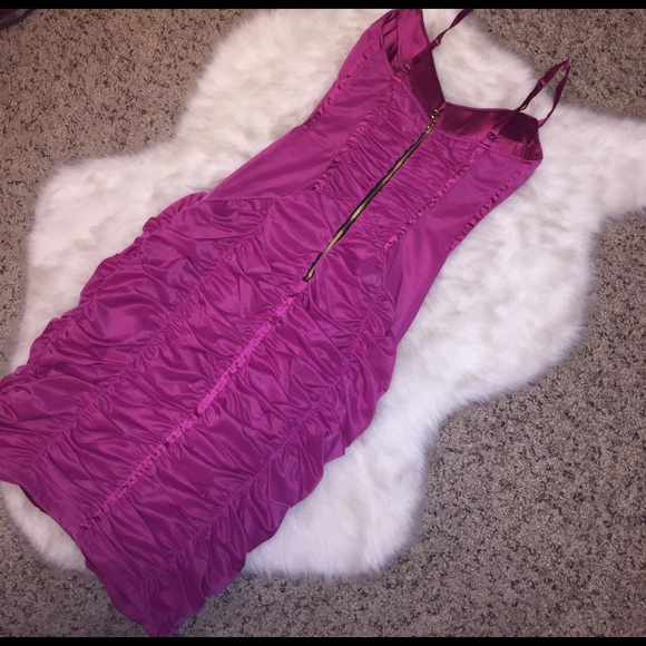 Bebe Magenta Sexy Dress - Picture 2 of 4