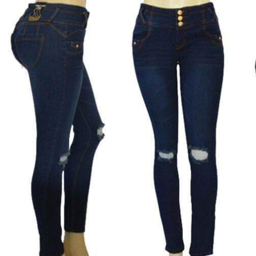 High waisted push up jeans Colombian style