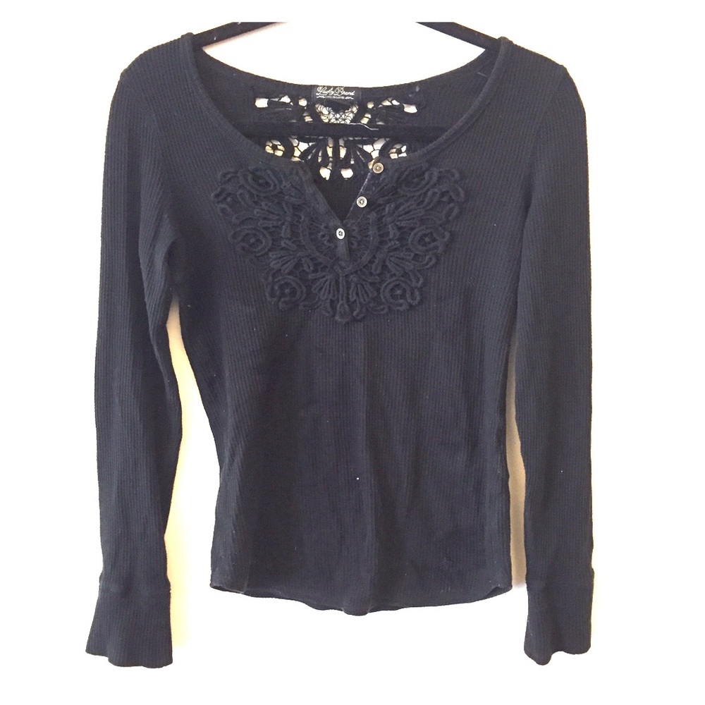 Black Longsleeve with Lace Detail
