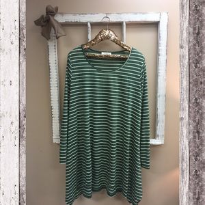 Distressed Striped Tunic