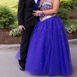 Deep purple prom dress