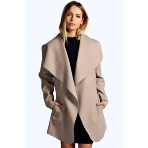 Nude waterfall coat