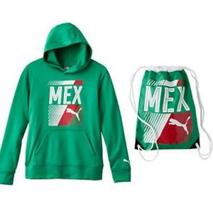 Boys Puma Olympic Hoodie and Drawstring Sports Bag