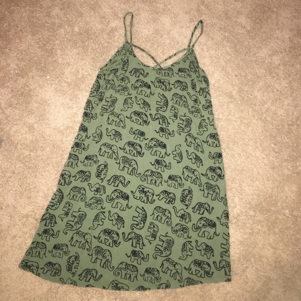 Elephant print cute, short, and comfy dress.