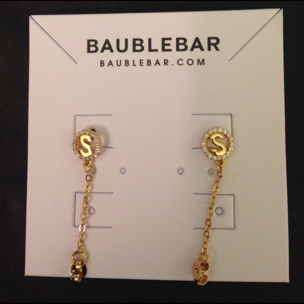 NWT Beautiful Baublebar Chain Alpha Studs