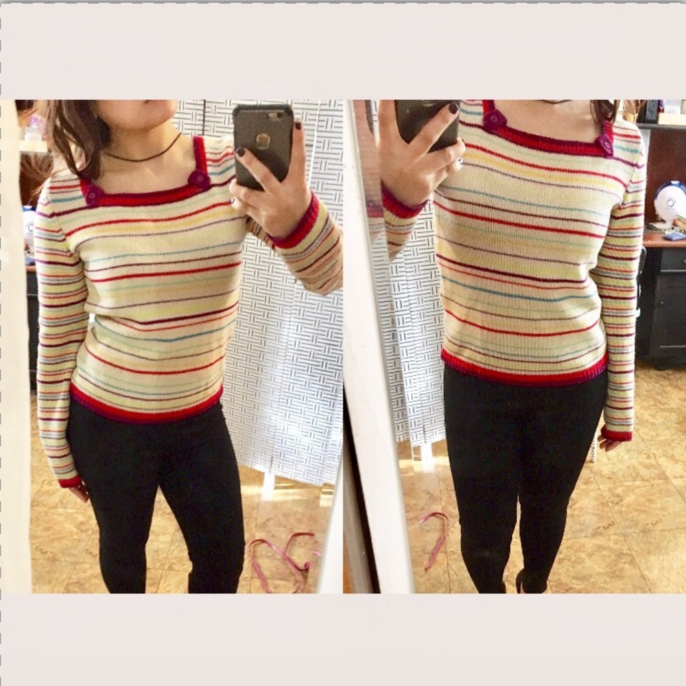 MARC JACOBS Medium Wool Multicolored Striped Top