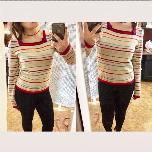 Marc Jacobs Sweaters - MARC JACOBS Medium Wool Multicolored Striped Top