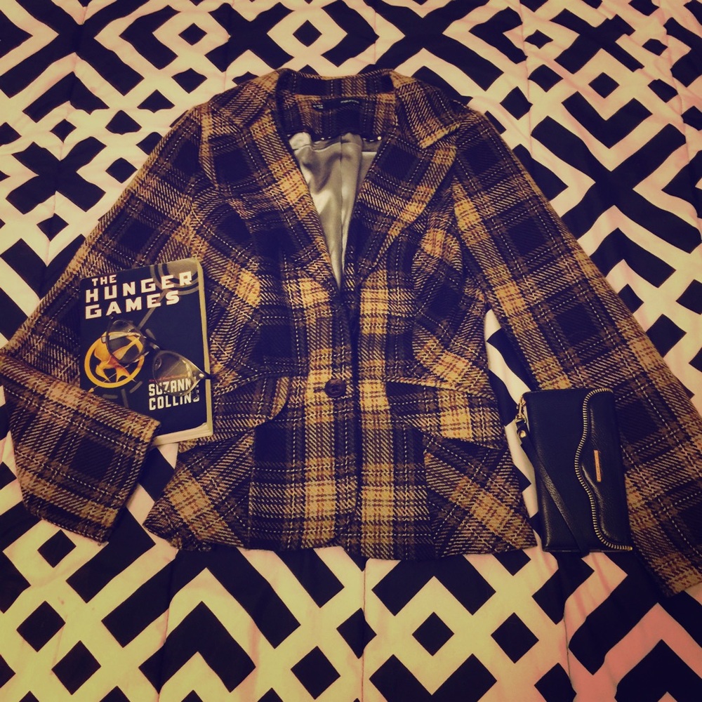 ✨Plaid Brown Blazer