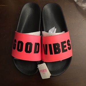 VS PINK Slide Sandals