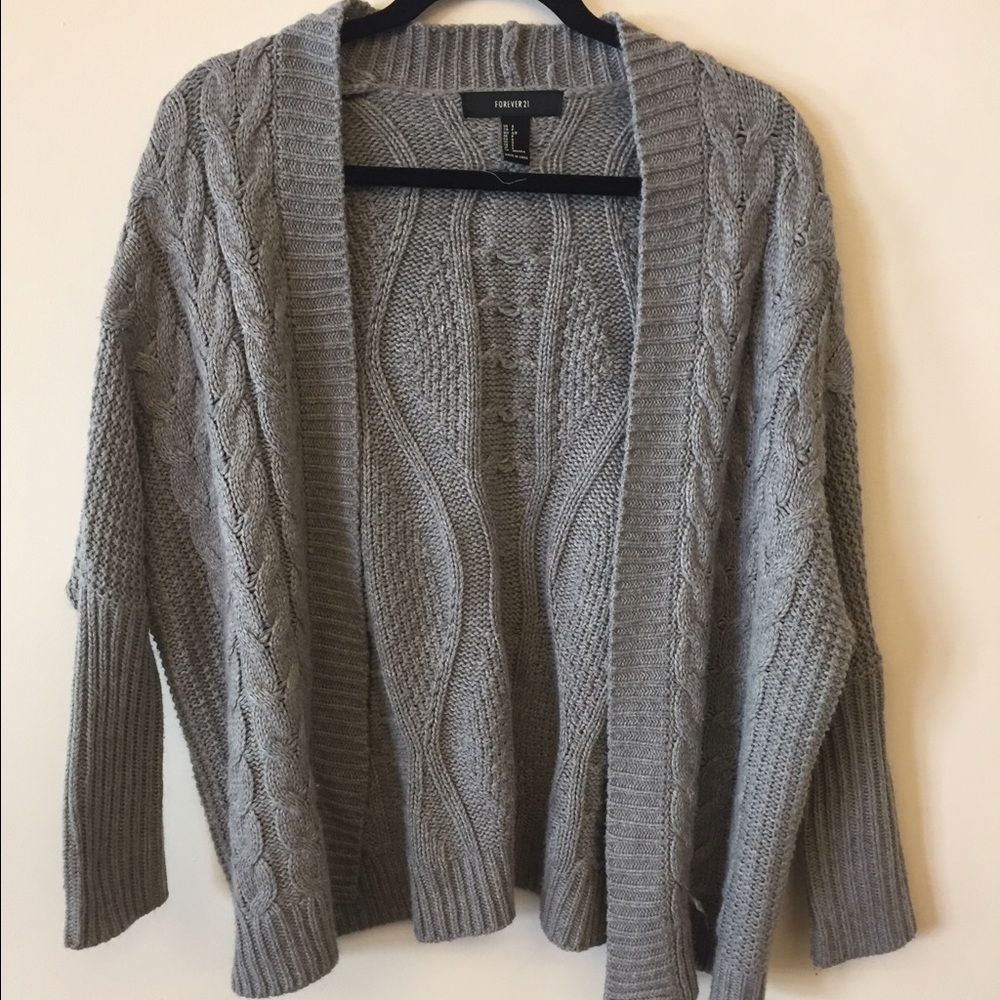 Grey Knit Cardigan