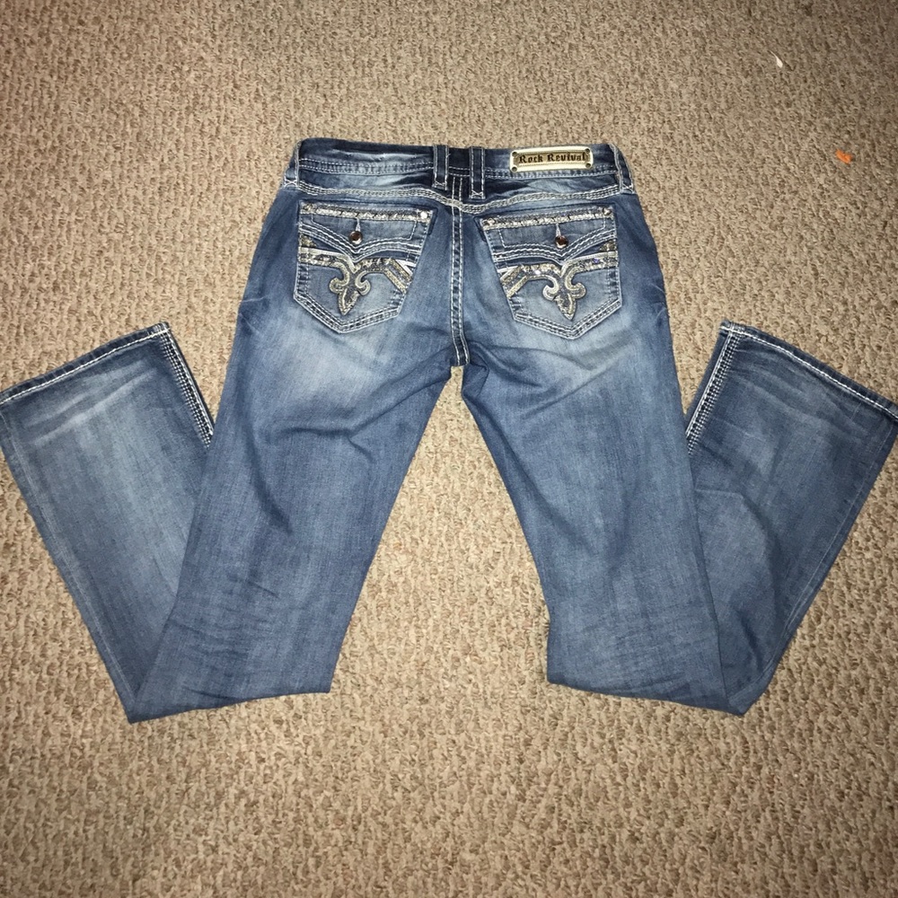 Size 28 34" inseam Rock Revival boot cut jeans