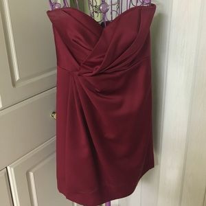 David's Bridal red bridesmaids dress
