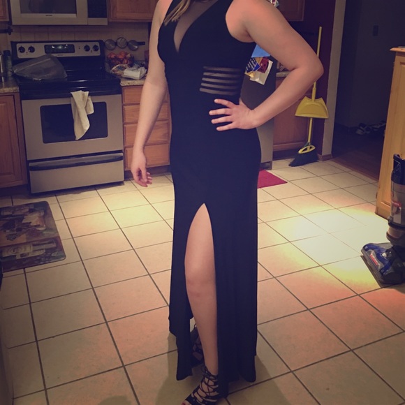 David's Bridal Black Prom Dress - Picture 2 of 4