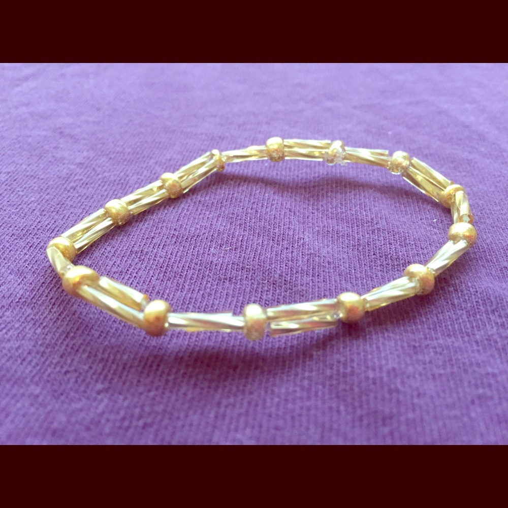 FREE Handmade Gold Bead Bracelet