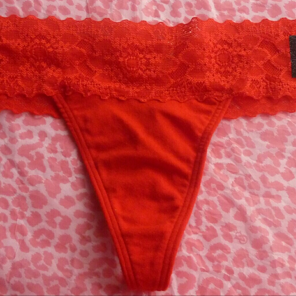 Pink Victoria's Secret Extra Low RiseThong Naughty
