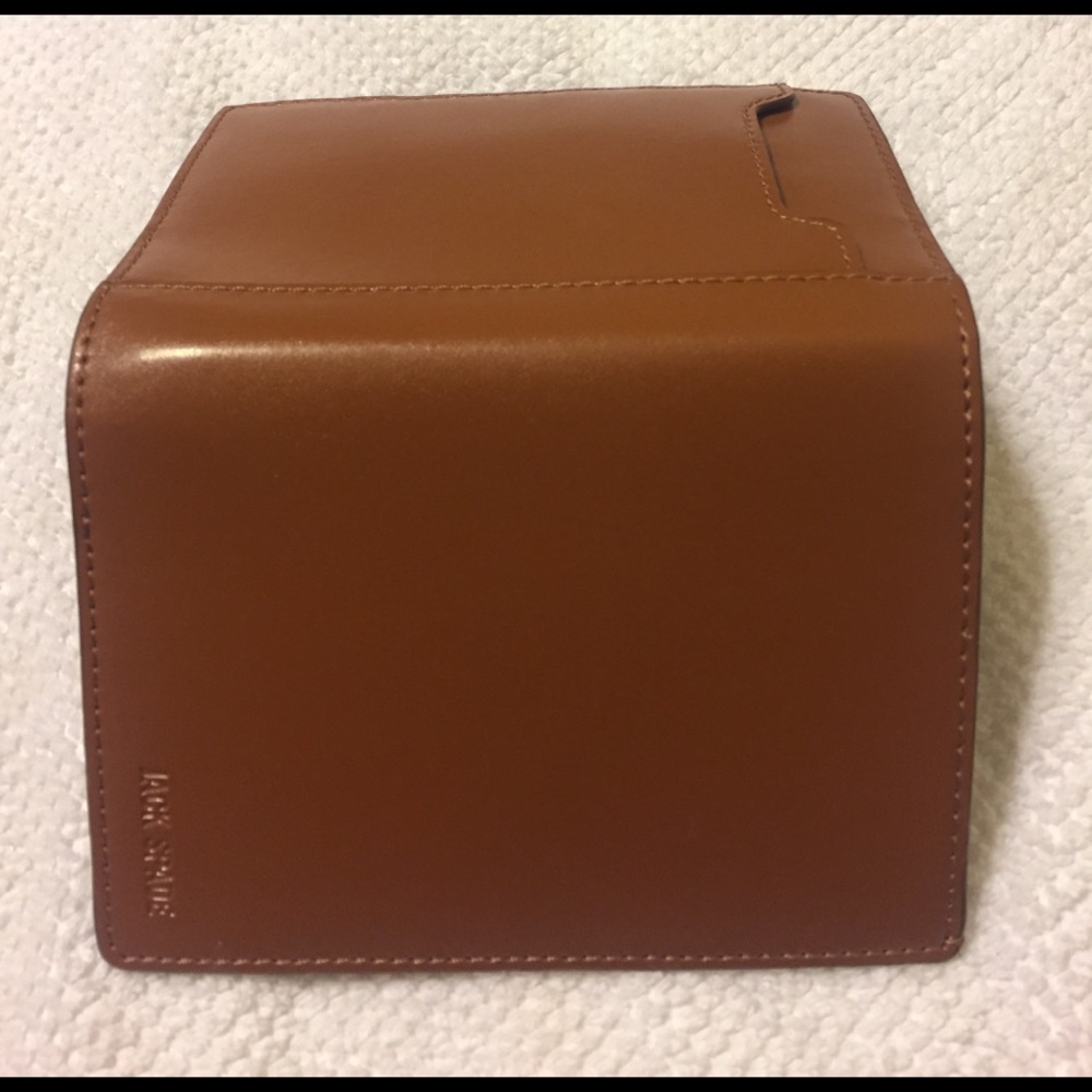 JACK SPADE PASSPORT COVER (walker leather tobacco)