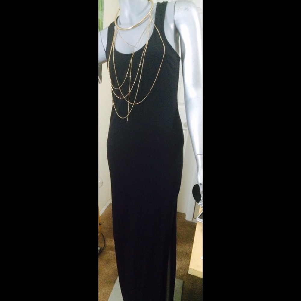 Long maxi black dress