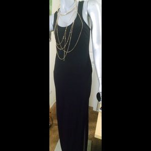 Long maxi black dress