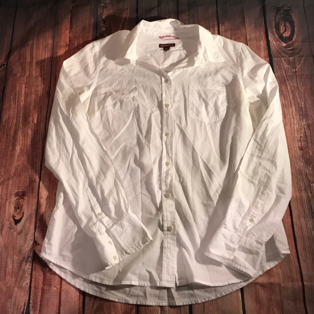 White Button Down Blouse