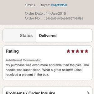 Buyers Comments & Ratings