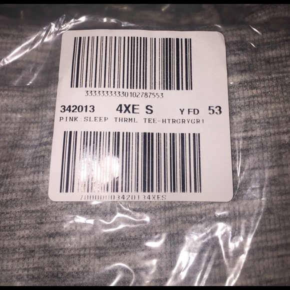 🆕VS PINK Grey Thermal Henley Top - Picture 5 of 6