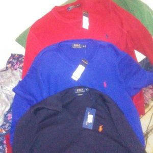 2 Ralph Lauren pullover, 1 cardigan