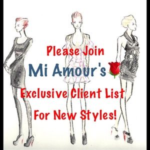 Please Join Mi Amour's Exclusive Client List