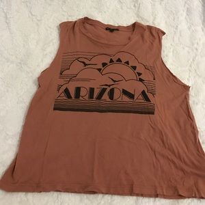 Burt orange muscle tee