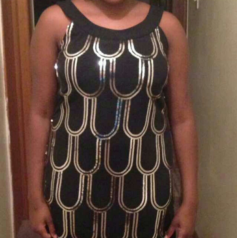 Black dress/silver dress