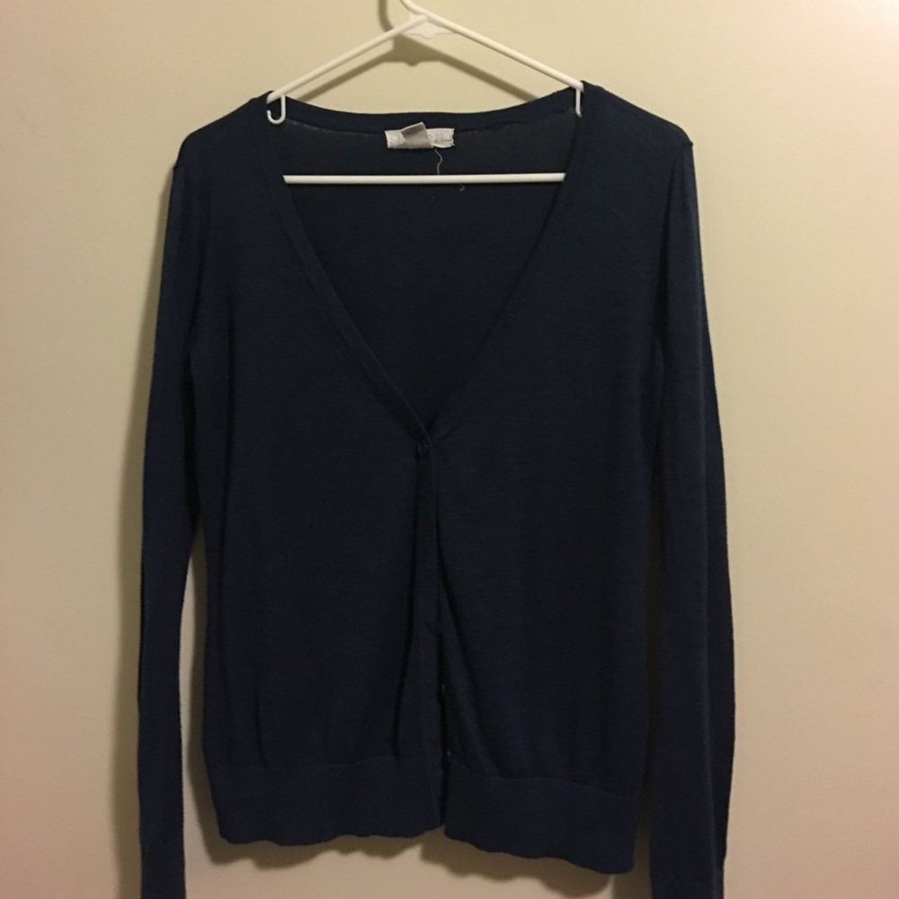 Blue v cut Cardigan