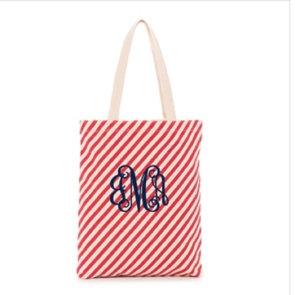 Stripe canvas tote - Picture 2 of 5