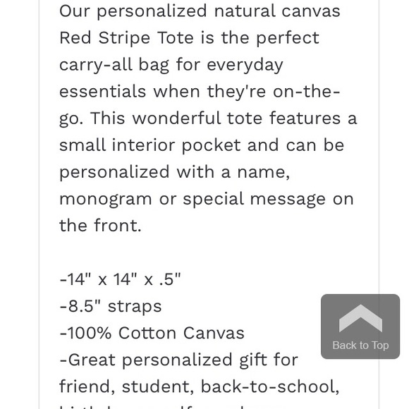 Stripe canvas tote - Picture 3 of 5