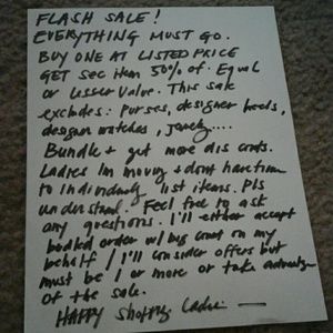 Flash sale this weekend only