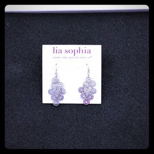 Lia Sophia silver drop earrings