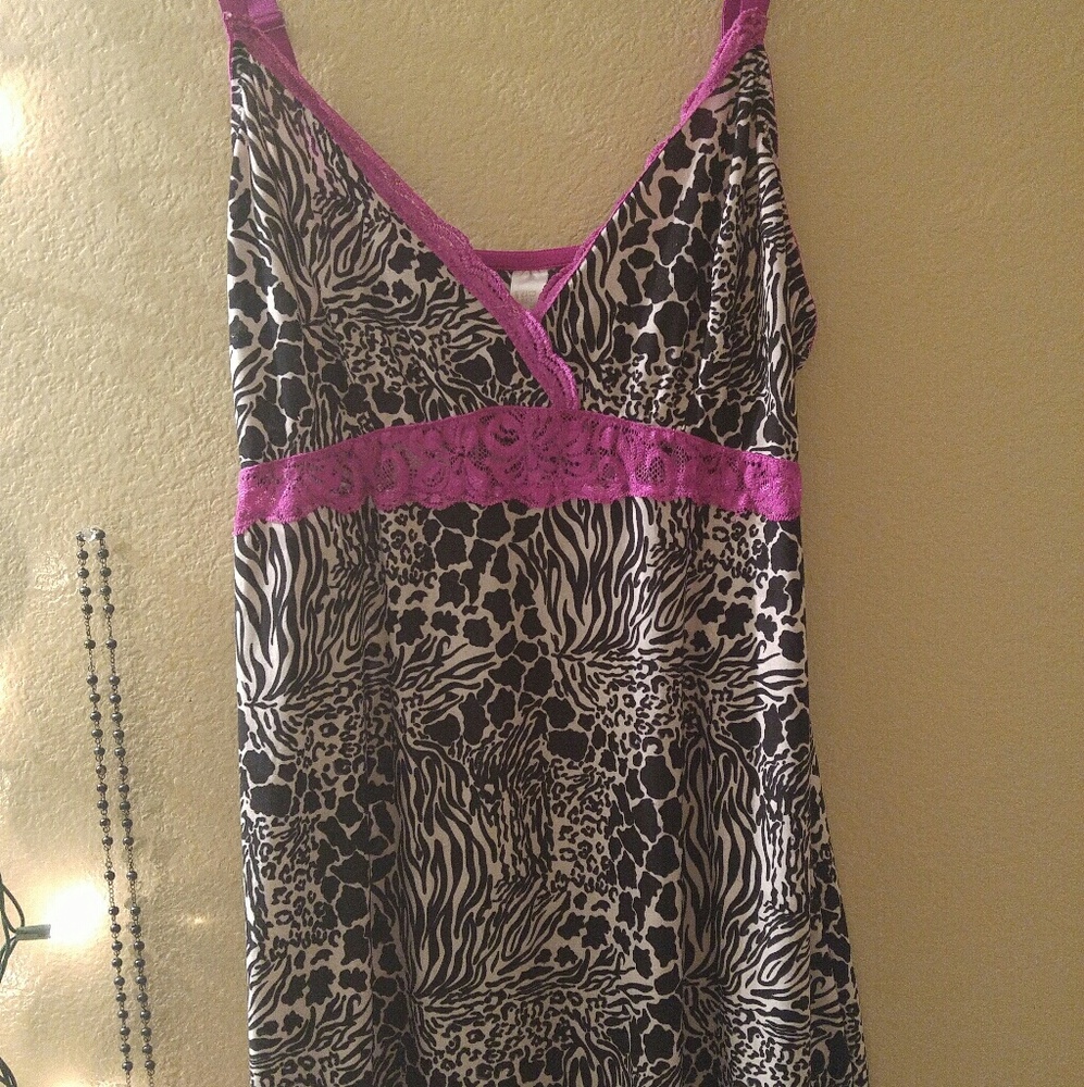 Silk and lace nightgown