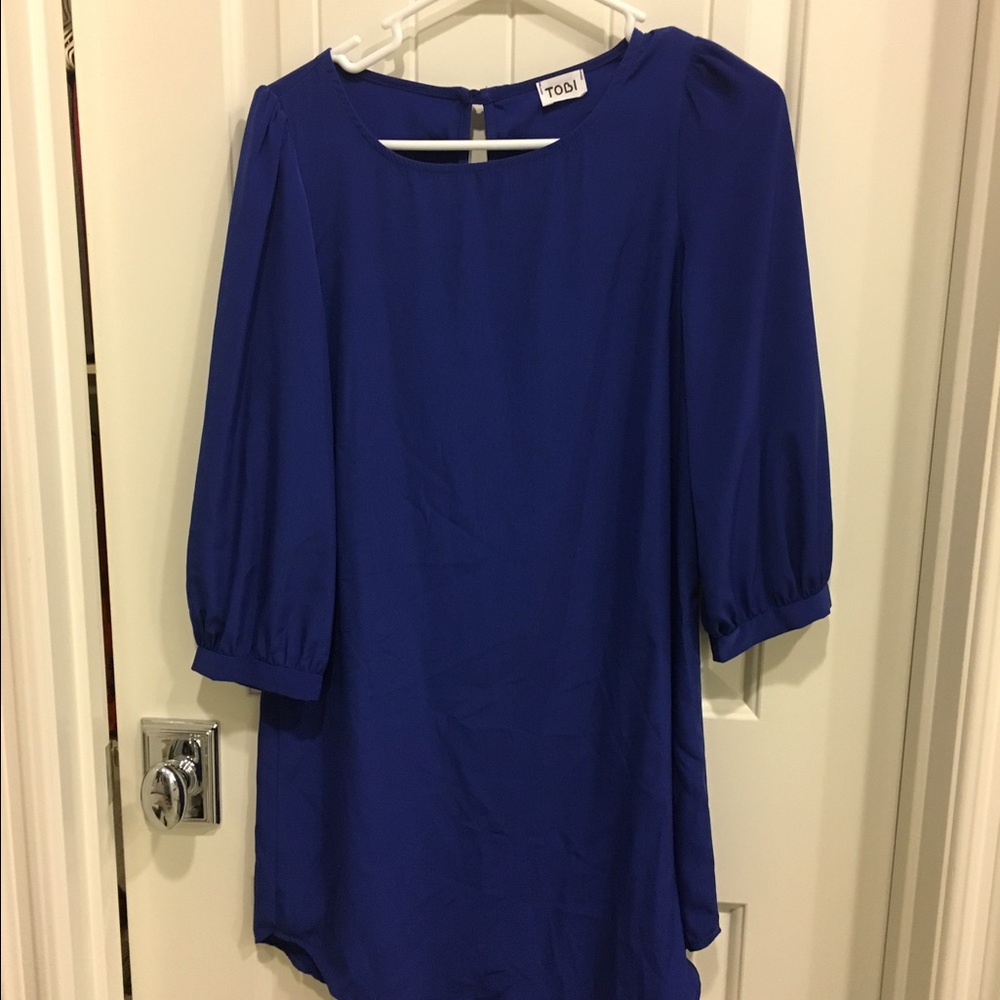 Tobi grace shift dress - cobalt blue