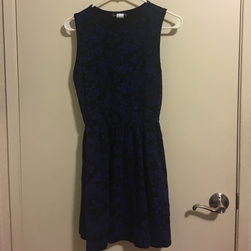 Black dress with floral design