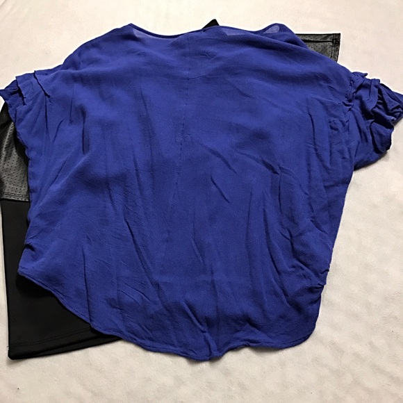 Pursue Rayon Crop Short Ruffle Sleeved Blouse - Picture 7 of 7