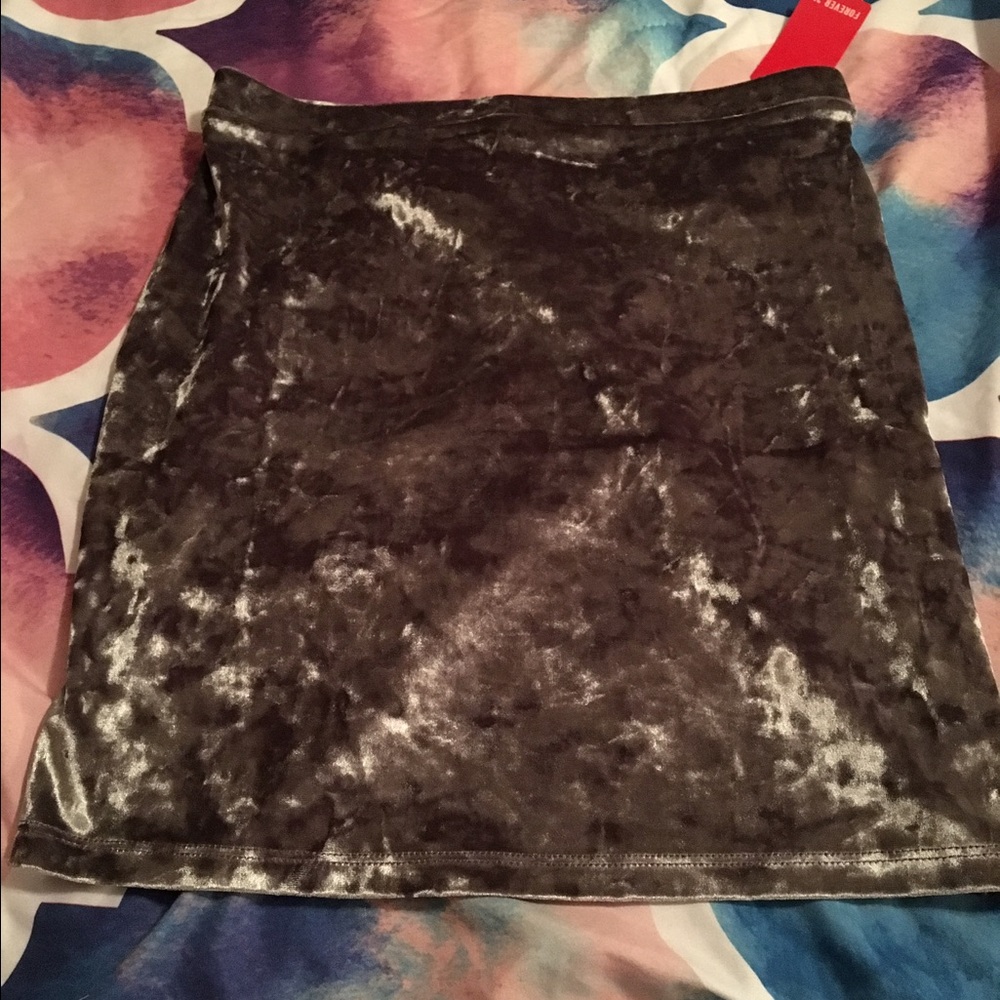 Forever 21 Crushed Velvet Mini Skirt