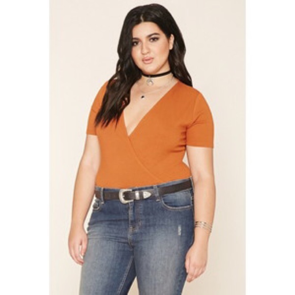 Forever21 Plus Orange BodySuit😻🍊