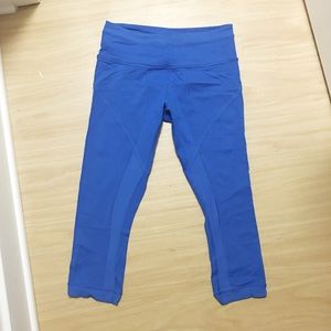 Lululemon cobalt blue high waisted capris