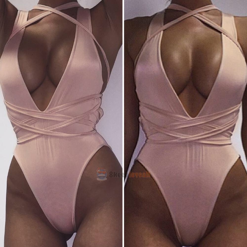SEXY pink strappy one piece bikini